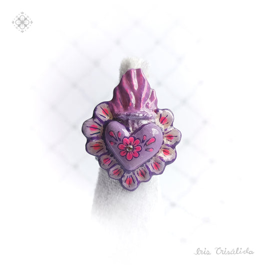 Aureal Heart Ring | Lilac, purple & magenta