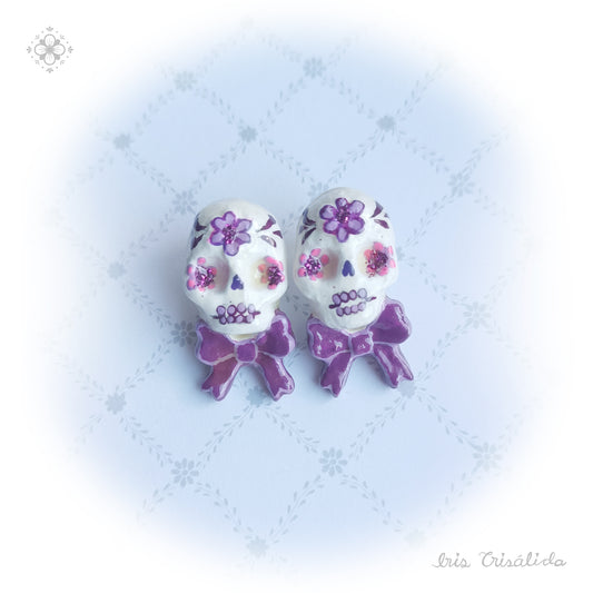 ..Dear Death Earrings | Mauve, lilac & pink