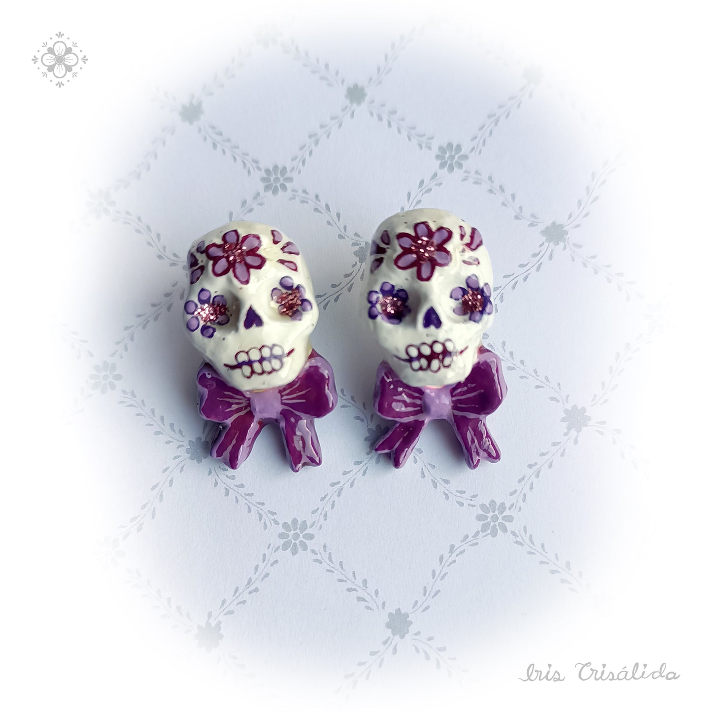 ..Dear Death Earrings | Mauve lilac & purple