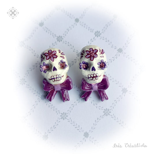 ..Dear Death Earrings | Mauve lilac & purple